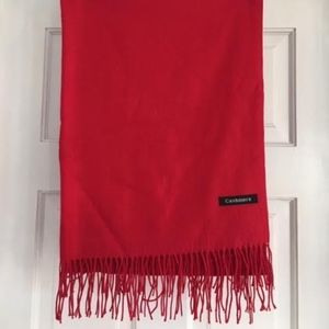 Red Cashmere Scarf-Brand New!